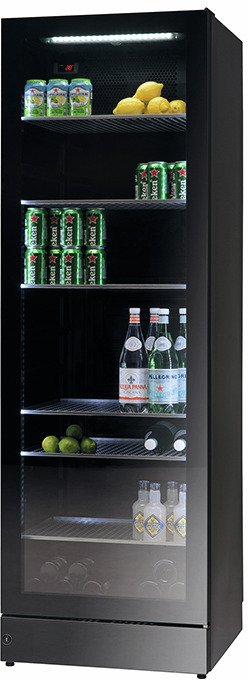 Umluft-Glastürschrank 448,00 l / für 427 Dosen 0,33 l / steckerfertig