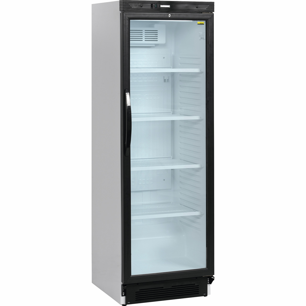 Umluft-Glastürkühlschrank mit Griff 372,00 l / für 455 Dosen 0,33 l