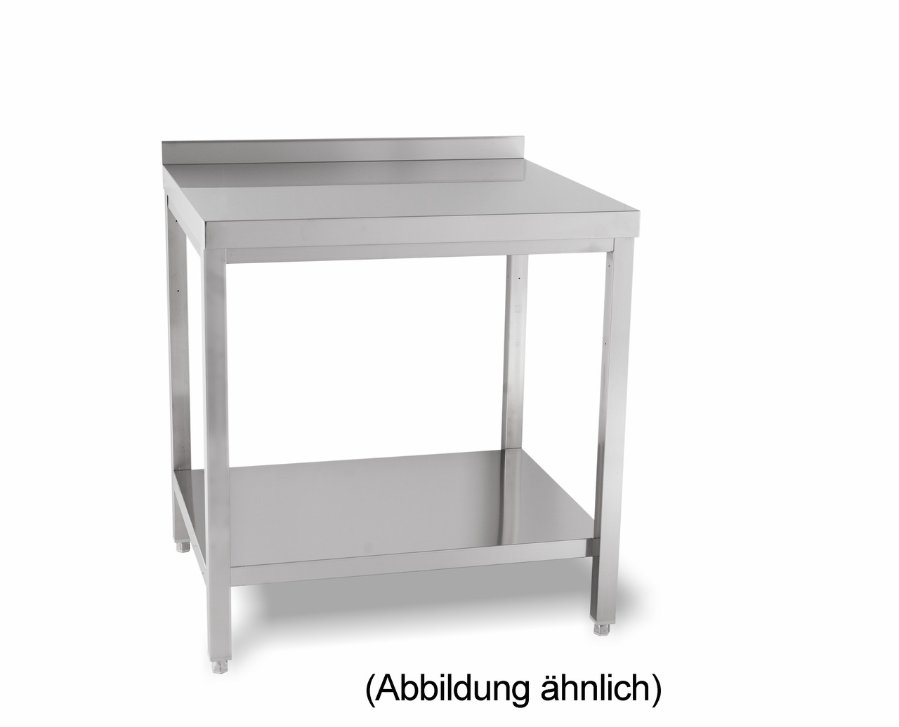 Arbeitstisch verschweißt mit Ablageboden mit 50 mm Aufkantung 1500 x 600 x 850 mm