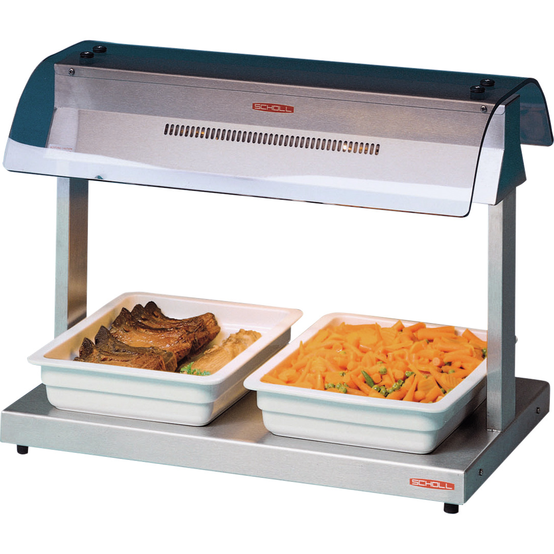 Speisenwärmer 1150 x 360 x 460 mm für 2 x GN 1/1 oder 4 x GN 1/2