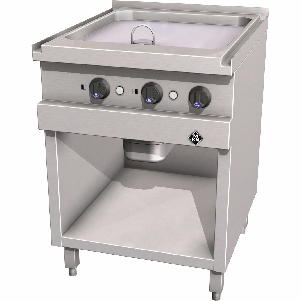 Elektro-Griddleplatte glatt / 1 Supra / Bratfläche 500 x 540 mm
