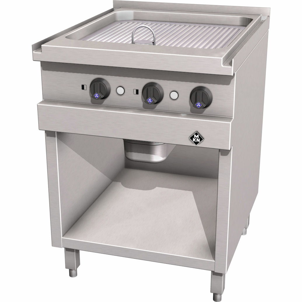 Elektro-Griddleplatte gerillt / 1 Supra / Bratfläche 500 x 540 mm